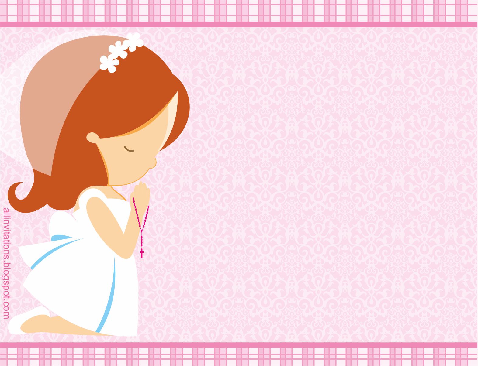 invitacion primera comunion niña