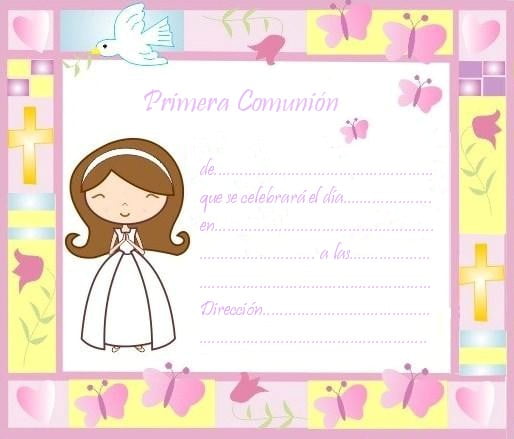 primera comunion invitacion