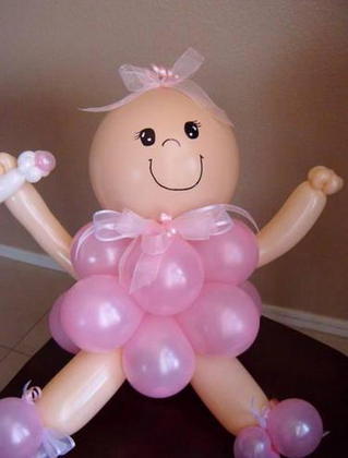 decoración con globos para baby shower13