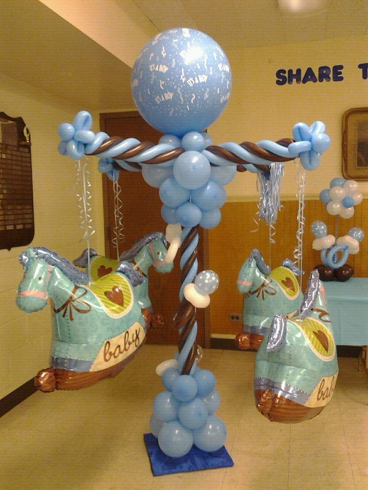 decoración con globos para baby shower37