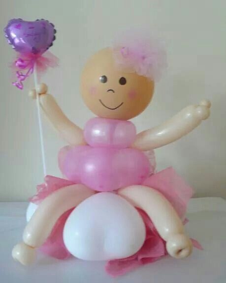 decoración con globos para baby shower39