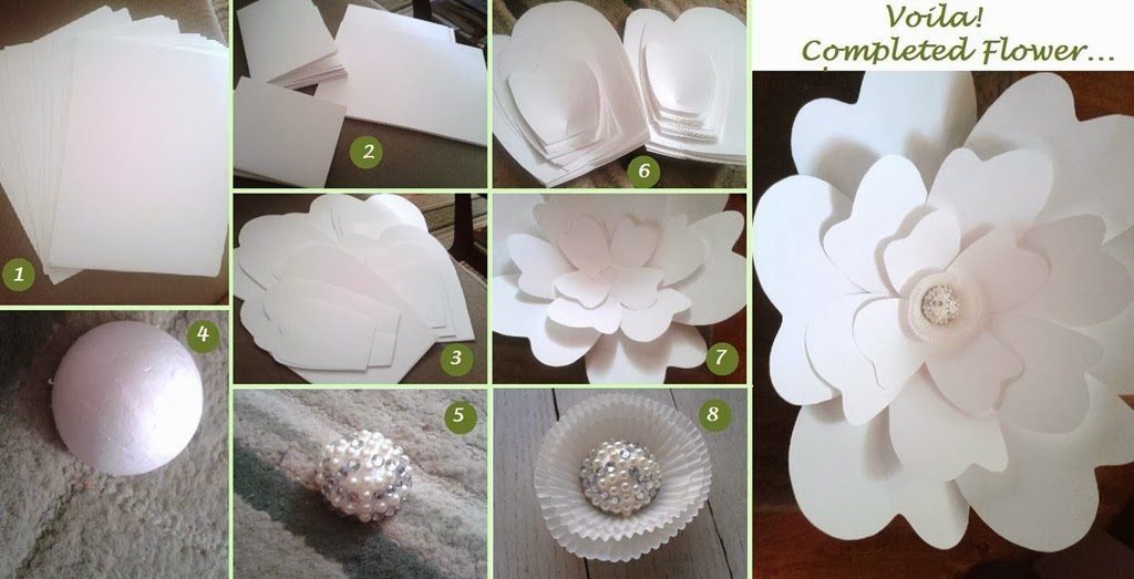 flor de papel molde