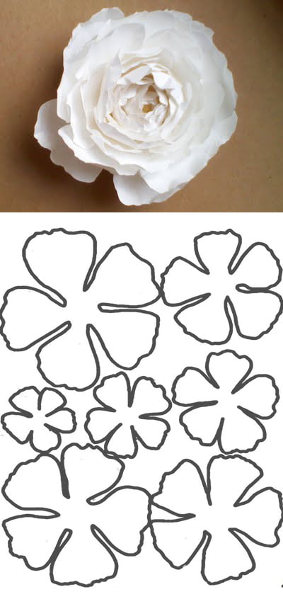 flor de papel molde1