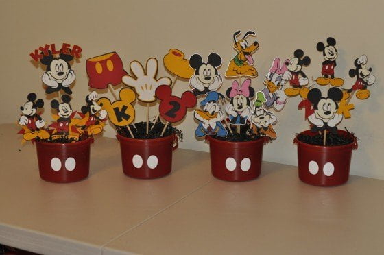 Centros de mesa tema Mickey mouse - Dale Detalles