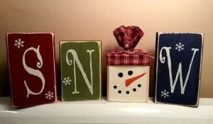 Decoraciones de Navidad con trozos de madera - Dale Detalles