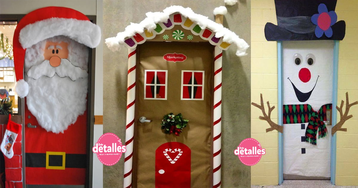 Tiranía tema Correa Ideas para decorar puertas escolares en Navidad - Dale Detalles