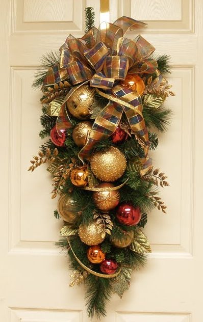 Ideal accesorios de decoración de fiesta Manualidades de la guirnalda de la puerta de las hojas de otoño para la decoración interior de la pared de la guirnalda de la Navidad de Thanksgiving Adornos 