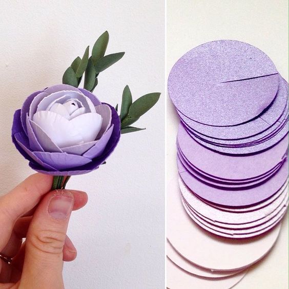Cómo hacer rosas usando círculos de fieltro, foami o papel - Dale Detalles