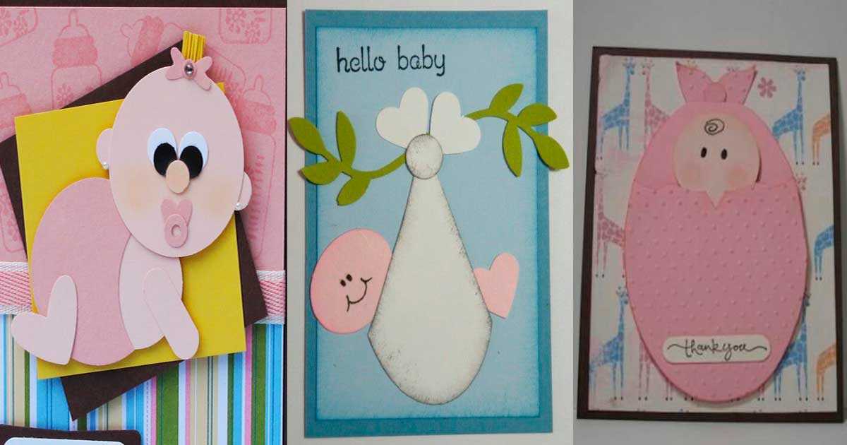 Invitaciones baby shower usando formas simples - Detalles