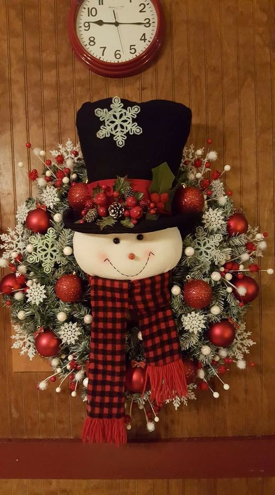 Decora tu puerta con muñecos de nieve Dale Detalles