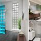 30 ideas para separar la ducha con bloques de vidrio