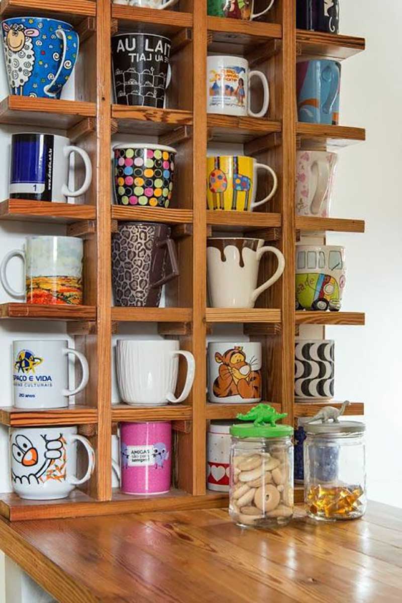 Ideas para organizar tazas en la cocina