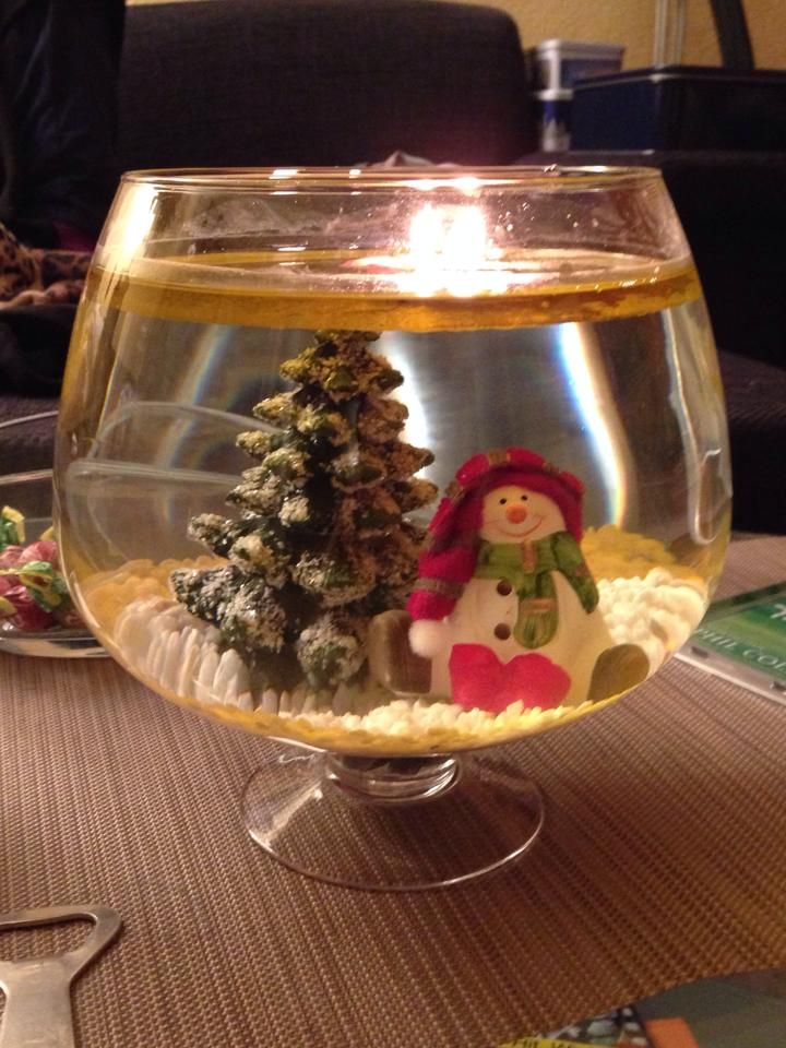 velas navideñas con agua y aceite